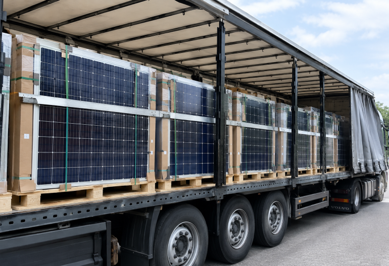 Solar panel transportation